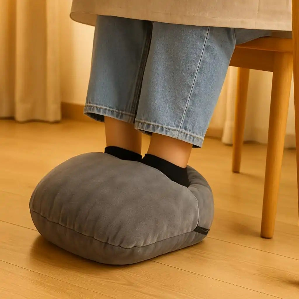 500W Fleece Electric Foot Warmer – Grey