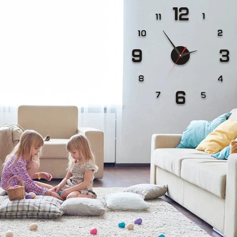 Modern Frameless 3D Mirror Wall Clock - MegaStore24