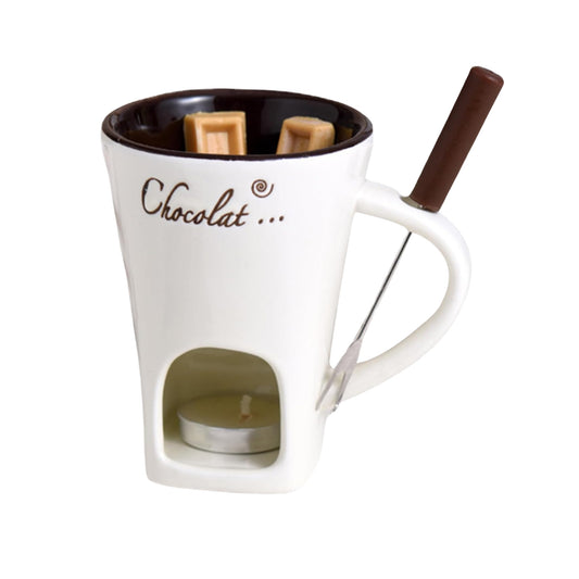 Tazza personale in ceramica per fonduta di cioccolato da 130 ml