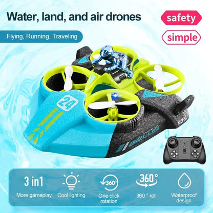 3 - in - 1 Land, Sea & Air Amphibious Remote Control Hovercraft - MegaStore24