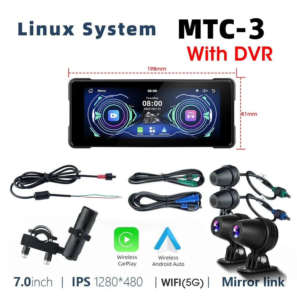 7" Wireless Motorcycle Smart Navigation Display - MegaStore24