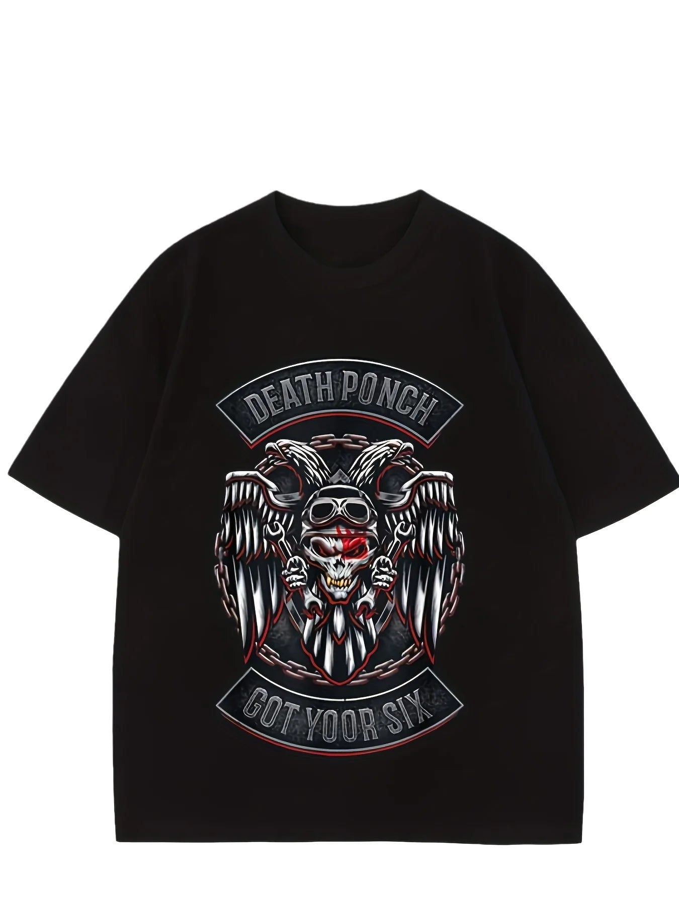 Skull & Wings Graphic Men's Cotton Tee