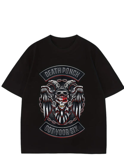 Skull & Wings Graphic Men's Cotton Tee