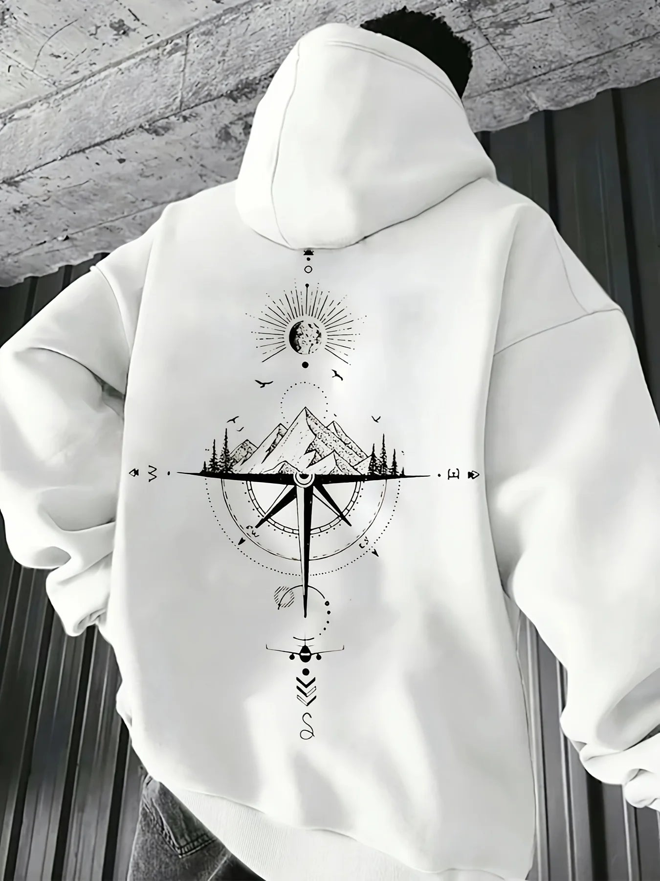 Starry Sky Print Men's Casual Hoodie