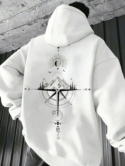 Starry Sky Print Men's Casual Hoodie