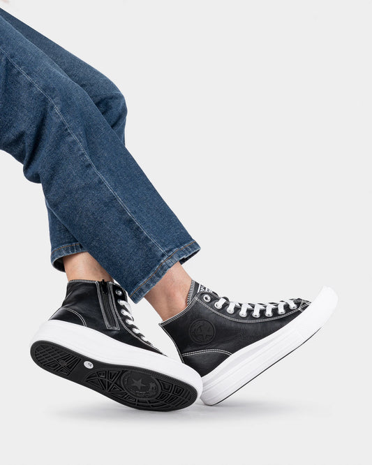 Sneakers alte unisex in tela fresca 