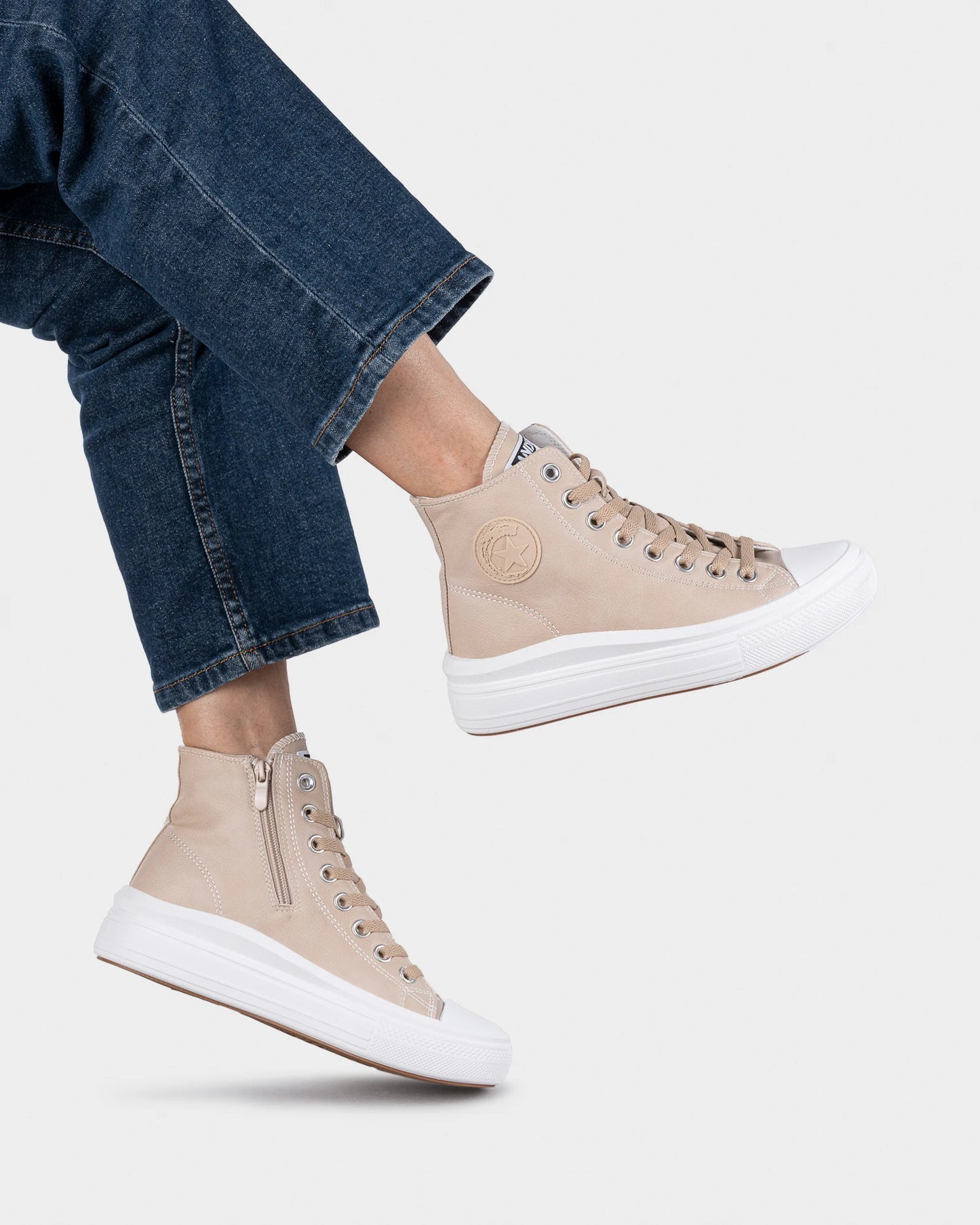 High Top Canvas Lace-Up Unisex Sneakers