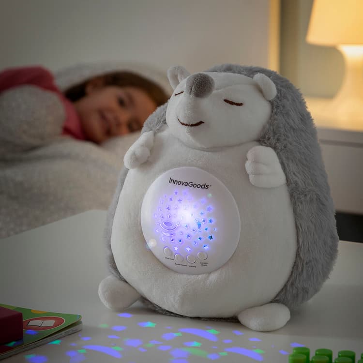 Hedgehog Plush Toy Night Light Projector - MegaStore24