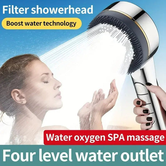 High - Pressure 4 - Mode Filtered Shower Head - MegaStore24