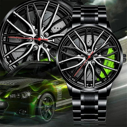 Men’s 3D Sports Wheel Luxury Quartz Watch - MegaStore24