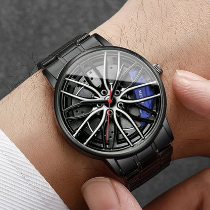 Men’s 3D Sports Wheel Luxury Quartz Watch - MegaStore24