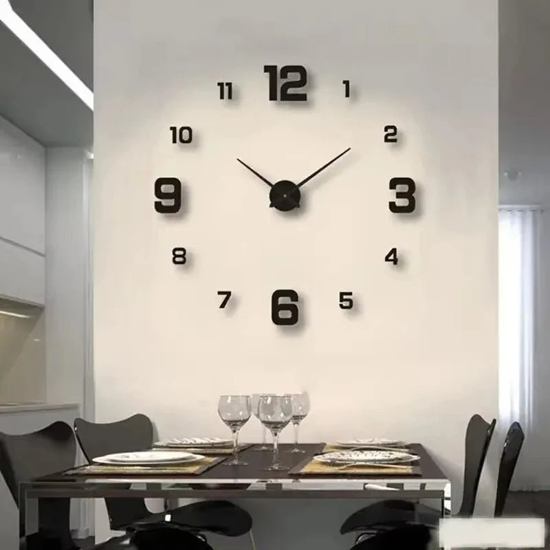 Modern Frameless 3D Mirror Wall Clock - MegaStore24