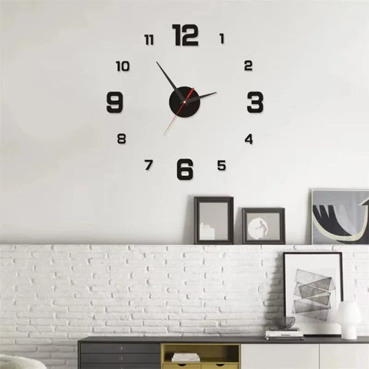 Modern Frameless 3D Mirror Wall Clock - MegaStore24