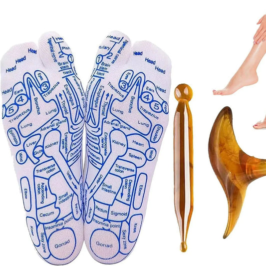 Reflexology Acupressure Socks with Massage Tool Kit - MegaStore24