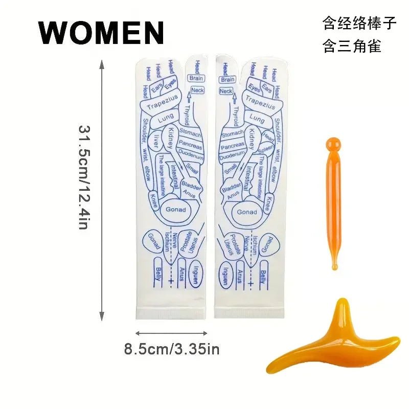 Reflexology Acupressure Socks with Massage Tool Kit - MegaStore24