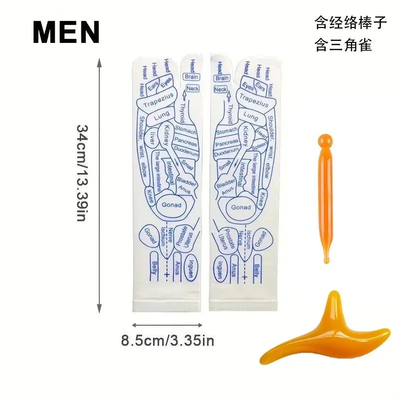 Reflexology Acupressure Socks with Massage Tool Kit - MegaStore24