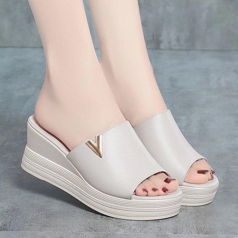 Versatili scarpe estive in morbida pelle - MegaStore24