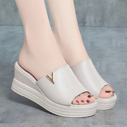 Versatili scarpe estive in morbida pelle - MegaStore24