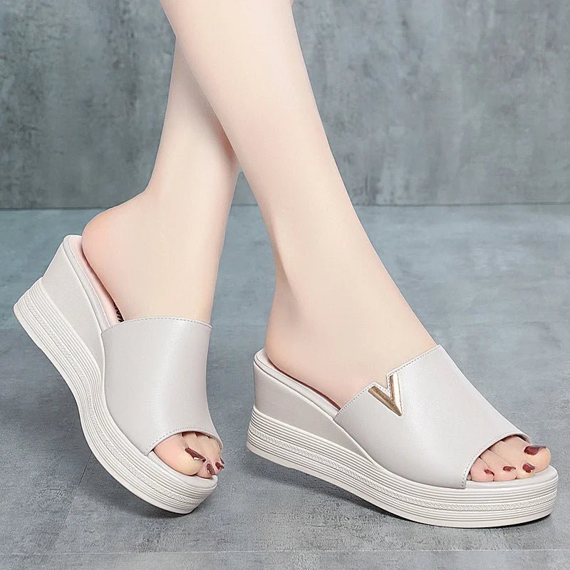 Versatili scarpe estive in morbida pelle - MegaStore24